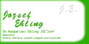 jozsef ehling business card